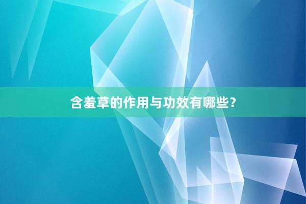 含羞草的作用与功效有哪些？