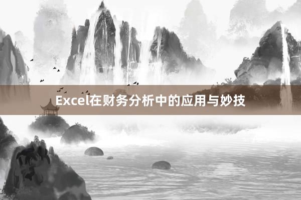 Excel在财务分析中的应用与妙技